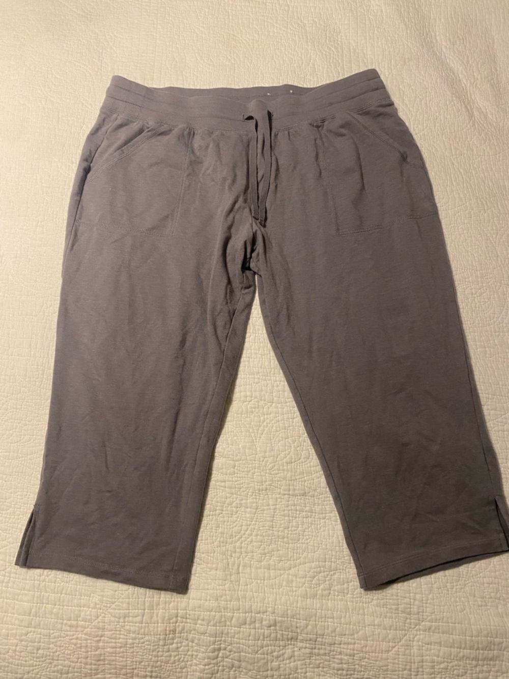 St. John's Bay Charcoal Drawstring Capri Joggers